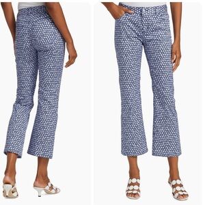 Piazza Sempione Olivia Blue and White Printed Pants size 44